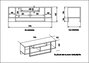 Hanah Home Asal (120) Soporte para TV Blanco, Negro y Roble